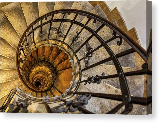 Abstract Canvas Print featuring the photograph Downward Spiral by Rick Deacon