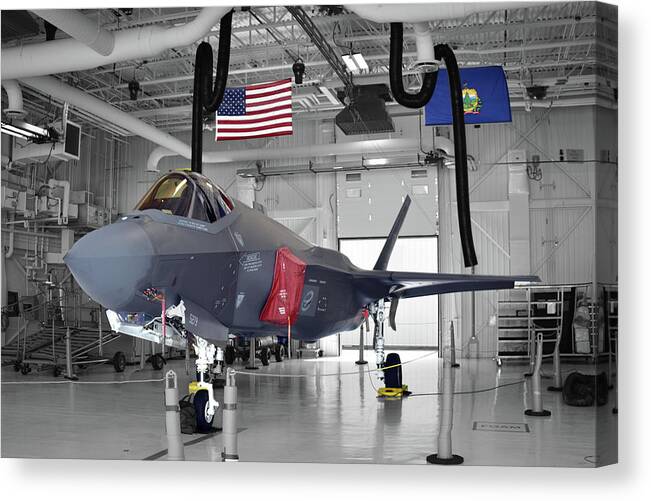 F-35 Canvas Print featuring the photograph F-35 by Rik Carlson