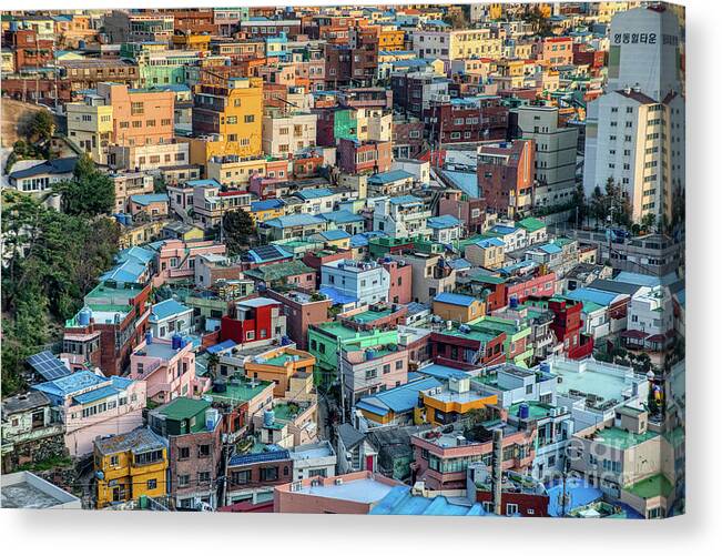 South Korea Canvas Print featuring the photograph Gamcheon Culture Village by Rebecca Caroline Photography