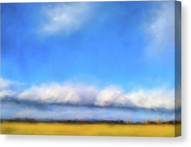 Country Landscape Canvas Print featuring the painting Golden Fields of Pinson by Jai Johnson