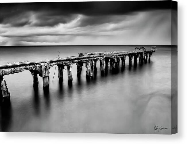Maui Canvas Print featuring the photograph Hurricane Survivor In Black and White by Gary Johnson