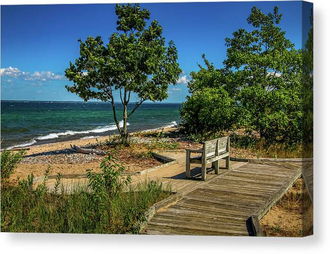 Lake Superior Canvas Print featuring the photograph Lake Superior View by Deb Beausoleil