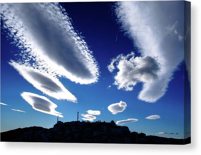 Cloudscape Canvas Print featuring the photograph Lenticular invasion by Gary Browne