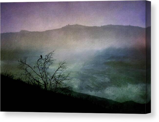 Moody Canvas Print featuring the digital art Lonesome Point by Nicole Wilde