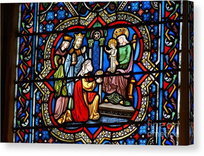 Notre Dame Canvas Print featuring the photograph Magi at Notre Dame by Christine Jepsen