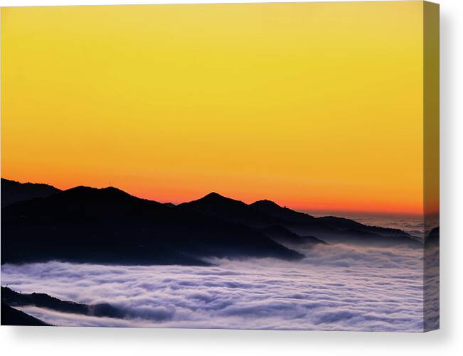 Sea Fog Canvas Print featuring the photograph Mellow yellow by Gary Browne