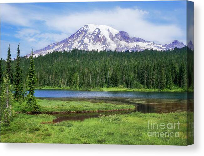 Mt Rainier Canvas Print featuring the photograph Mount Rainier by Sharon Seaward