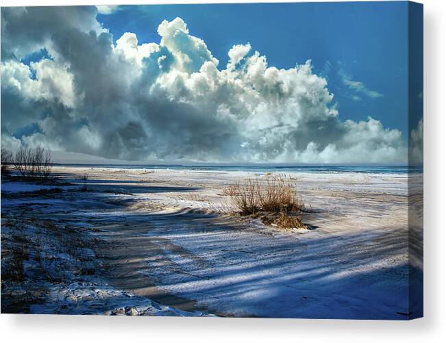 Wintertime In My Country Canvas Print featuring the photograph Once in February Latvia by Aleksandrs Drozdovs