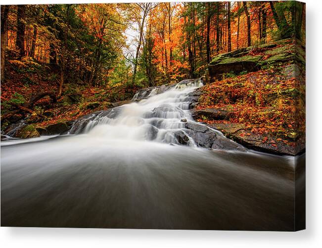 Gilford Canvas Print featuring the photograph Poor Farm Falls by Robert Clifford