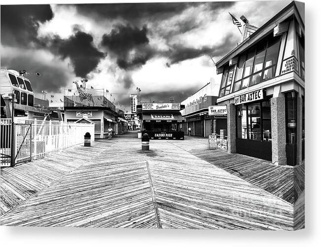 Dark Day Canvas Print featuring the photograph Seaside Heights Dark Day at 2007 by John Rizzuto