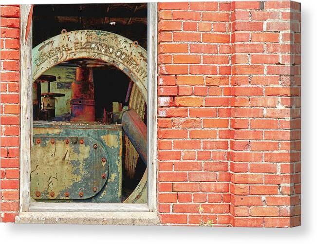 Industrial Canvas Print featuring the photograph Skagway 98967 by Rick Perkins