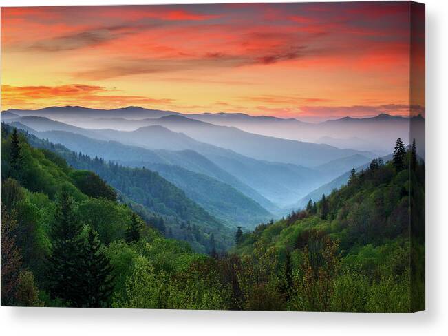 KJONG Autumn Sunrise Great Mountains Tennessee Great Forest Woods National Sunrise North Country Wilderness Park Decorative Tapestry,60X80 Inches Wall Hanging Tapestry for Bedroom Living Room