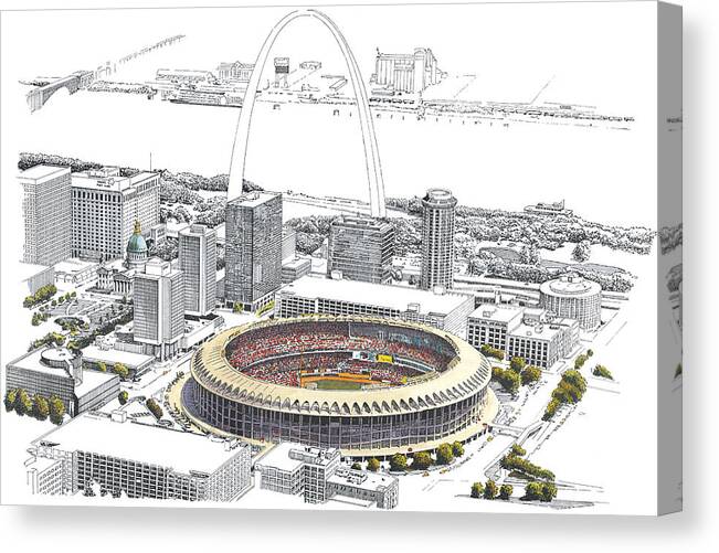 St Louis Cardinals Former Busch Stadium Canvas Print / Canvas Art by John  Stoeckley - Pixels Canvas Prints