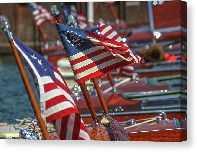 Flag Canvas Print featuring the photograph Stars And Stipes by Steven Lapkin