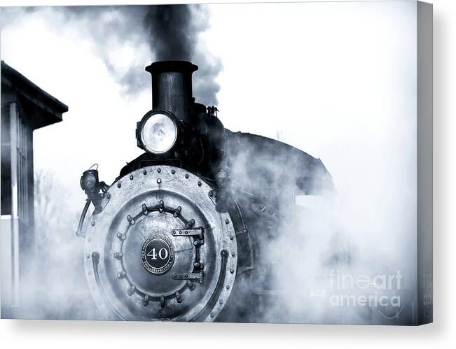 Steaming Canvas Print featuring the photograph Steaming at New Hope Pennsylvania by John Rizzuto