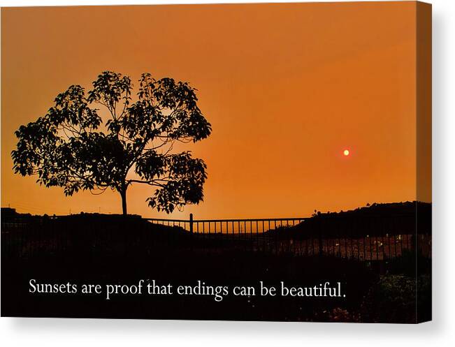 Sandiego Canvas Print featuring the photograph Sunset by Bnte Creations