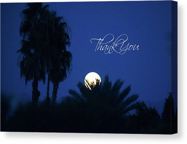  Canvas Print featuring the photograph Thank You Full Moon by Bonnie Colgan