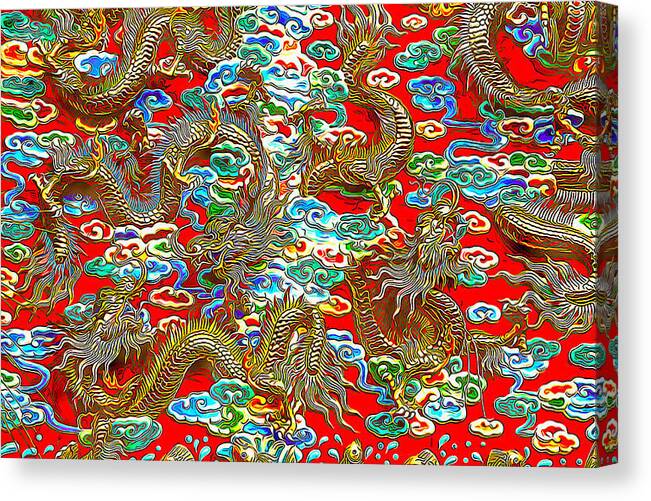 Abstract Canvas Print featuring the digital art The Keepers by Curt Freeman