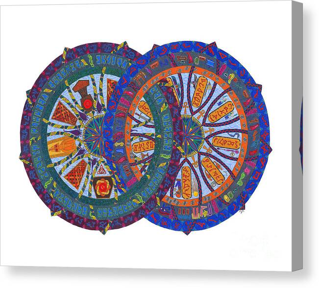 Stargate Canvas Print featuring the painting Across the Universe by Mary J Winters-Meyer