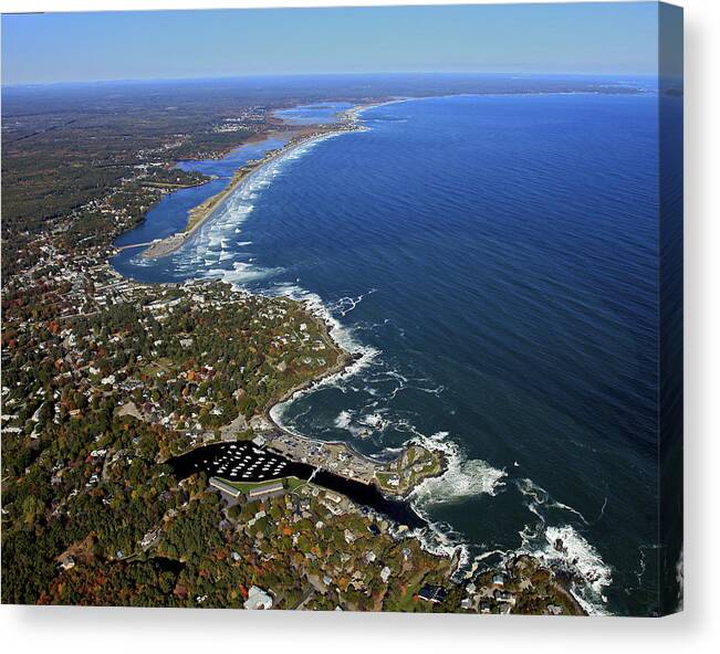 America Canvas Print featuring the photograph Perkins Cove, Ogunquit Beach, Ogunquit by Dave Cleaveland