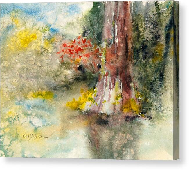 Cypress Tree Canvas Print featuring the painting Wall Doxey 6 by Bill Jackson