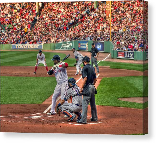 David Ortiz Canvas Print featuring the photograph David Ortiz - Bostonn Red Sox by Joann Vitali