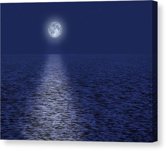 Full Moon Over The Ocean Canvas Print Canvas Art By Douglas Pulsipher Full Moon Over The Ocean Canvas Print Canvas Art By Douglas Pulsipher