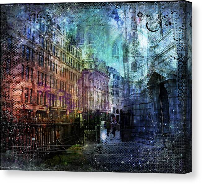 Londonart Canvas Print featuring the digital art Jewel Night by Nicky Jameson