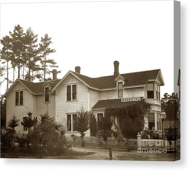 Gosbey Canvas Print featuring the photograph J. F. Gosbey, built this house between 1886-88 by Monterey County Historical Society