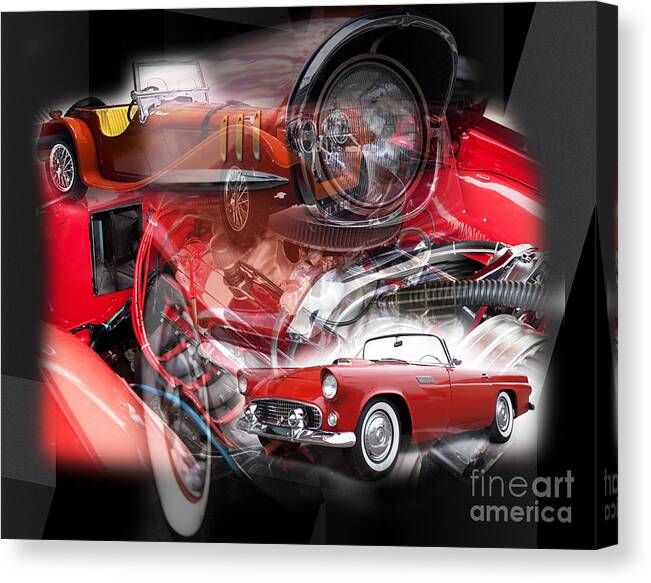 Red Car Dreams Canvas Print featuring the photograph Red Car Dreams by John Rizzuto