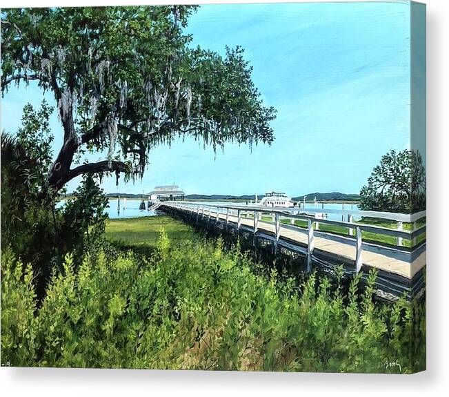 Daufuskie Island Canvas Print featuring the painting Leaving For Now by William Brody