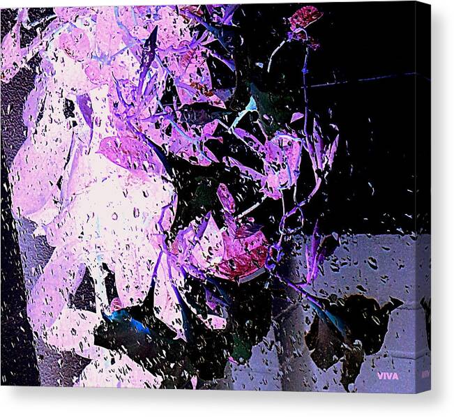 Rain Canvas Print featuring the photograph April Showers Abstract by VIVA Anderson