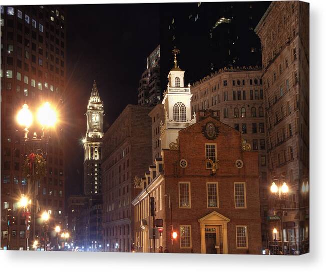 Old State House Canvas Print featuring the photograph Boston History by Joann Vitali