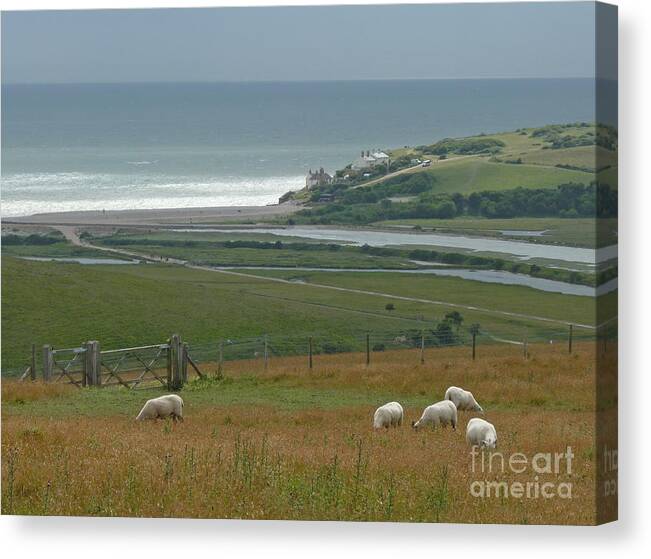 Cuckmere Haven Canvas Print featuring the photograph Cuckmere Haven View - Sussex - England by Phil Banks