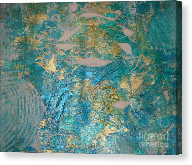 Seascape Canvas Print featuring the painting Floating II by Fereshteh Stoecklein
