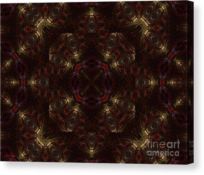 Kaleidoscope Canvas Print featuring the digital art In Childlike Wonder by Roxy Riou