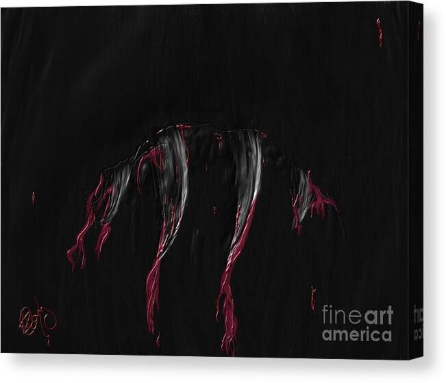 Metal Canvas Print featuring the painting Lupercalia by Roxy Riou