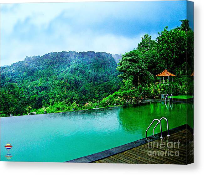 Landscape Paintings Canvas Print featuring the photograph Scenery Of Mount Rinjani by Vk Art