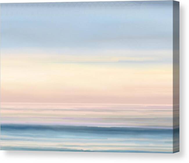 Abstract Canvas Print featuring the painting Abstract Long Pink Sunset #1 by Stephen Jorgensen