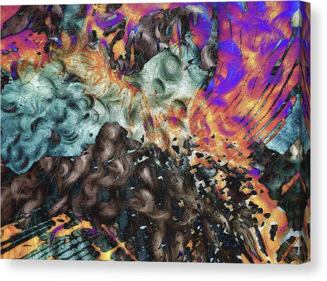 Abstract Canvas Print featuring the photograph Psychedelic Fur by Matt Cegelis