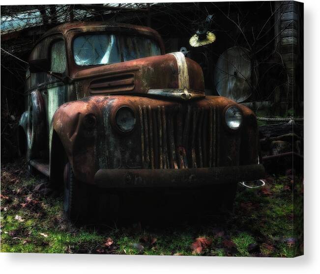 1946 Canvas Print featuring the photograph 1946 Ford Panel Truck by Thomas Hall