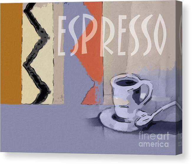 Espresso Canvas Print featuring the painting Espresso Poster by Lutz Baar