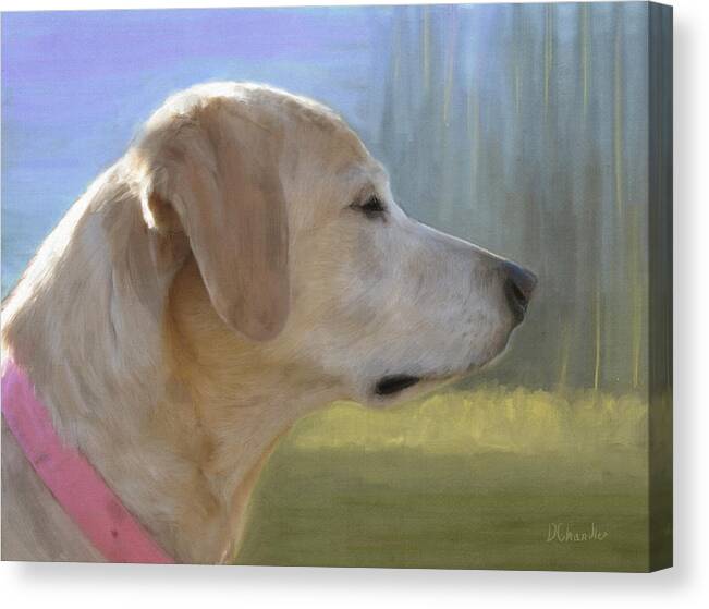 Dog Canvas Print featuring the painting Lucy by Diane Chandler