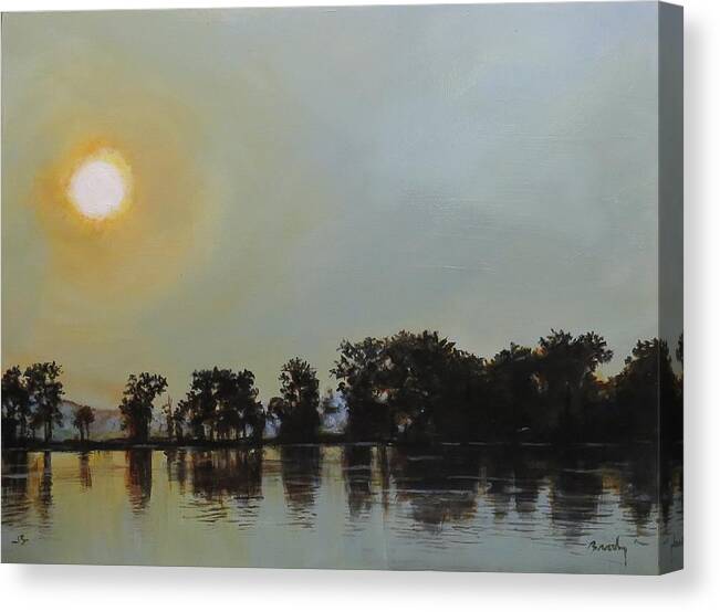 Sunset Canvas Print featuring the painting Sunset Ride by William Brody