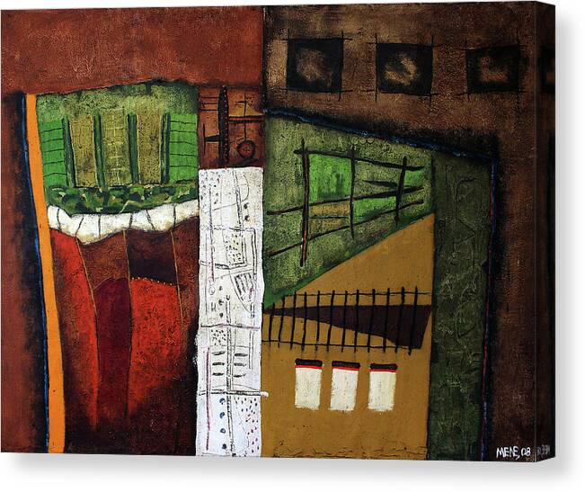 African Canvas Print featuring the painting Way Home by Michael Nene