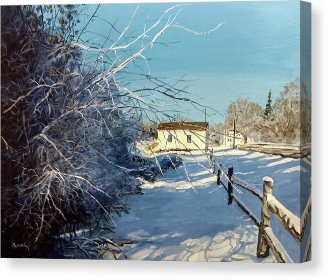 Winter Canvas Print featuring the painting Promise Of Tomorrow by William Brody