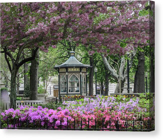 Rittenhouse Canvas Print featuring the photograph Rittenhouse in Spring by Stacey Granger