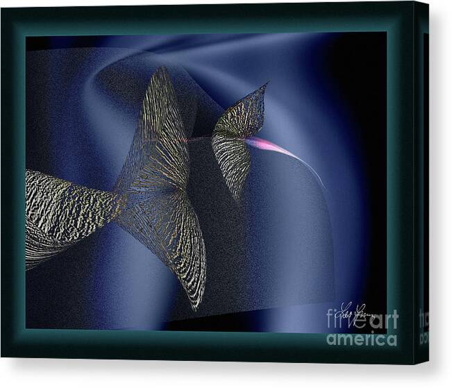 Fish Canvas Print featuring the digital art What Is A Fish Dream by Leo Symon