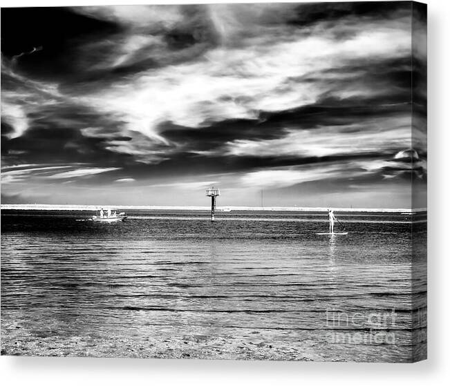 Across The Bay Canvas Print featuring the photograph Across the Bay at Long Beach Island by John Rizzuto