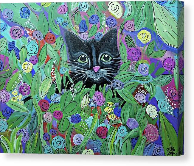Black Cat in Bloom by Deborah Bagoy